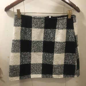 Gingham Mini Skirt NWOT